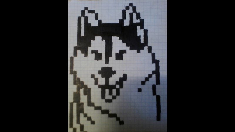 Рисунки в клетку сложные