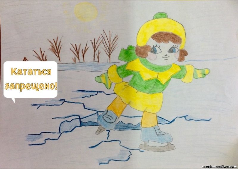 Рисунок на тему тонкий лед
