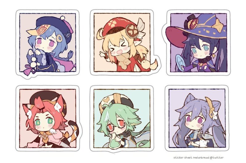 Аниме наклейки для распечатки