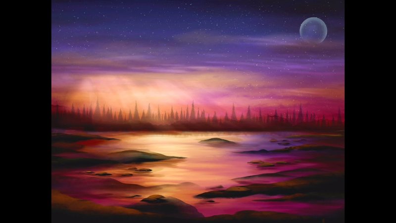 рисунки закат