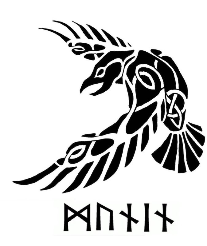 Татуировки Хугин и Мунин