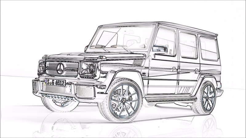 Раскраски машины Мерседес Гелендваген g63