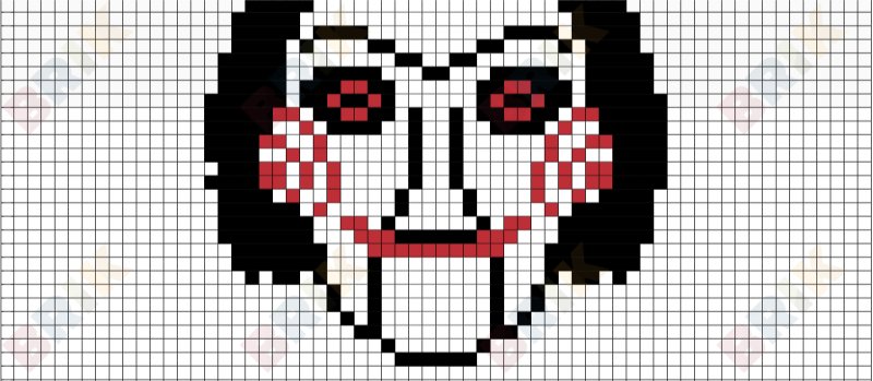 Страшные рисунки по клеткам легкие