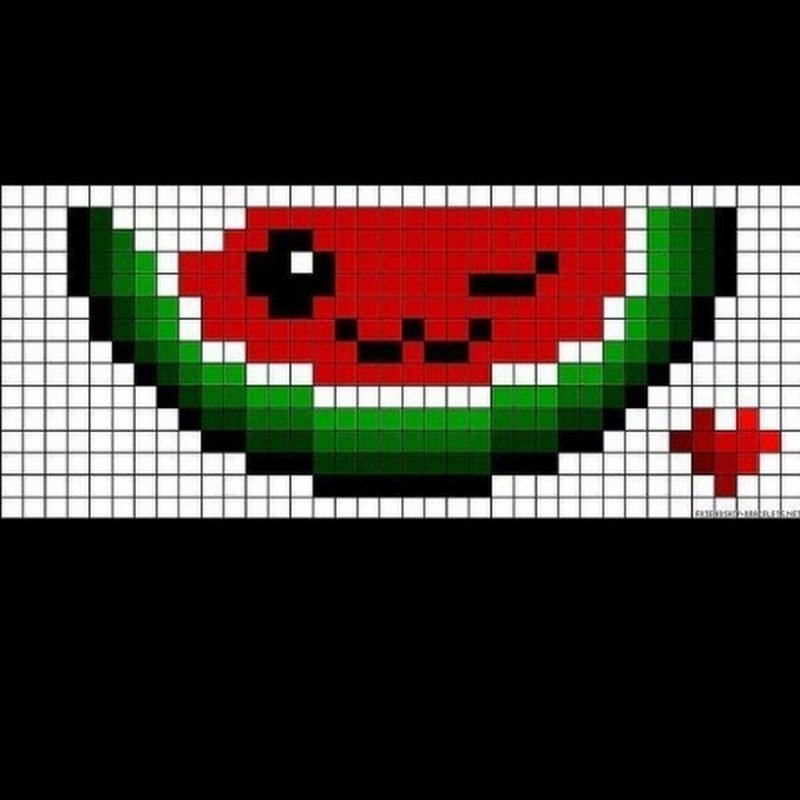 Рисовать по клеточкам Арбуз