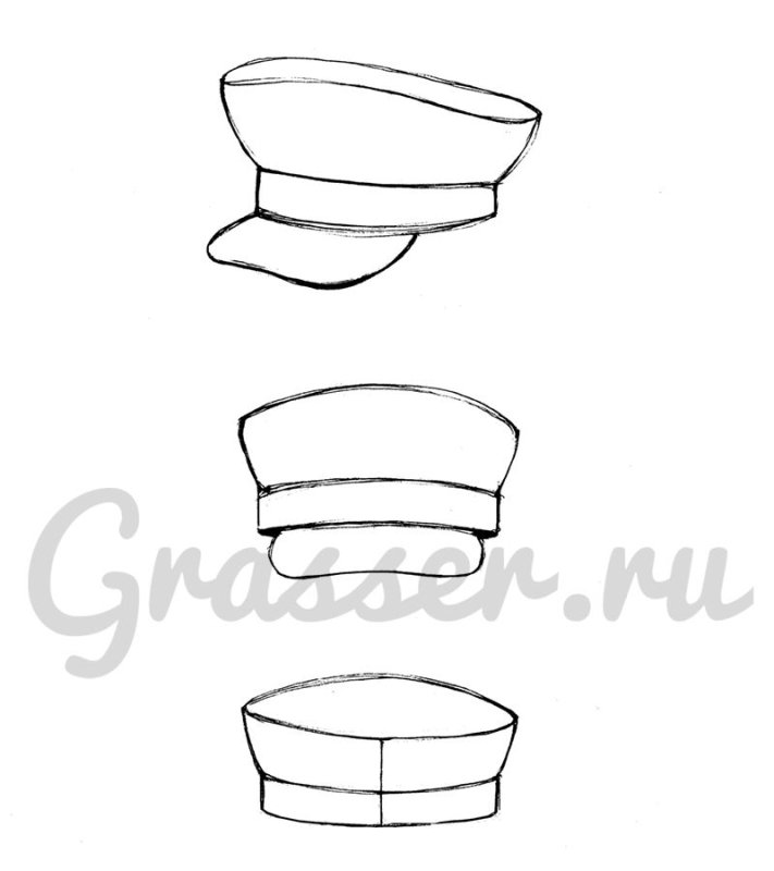 Рисование фуражки