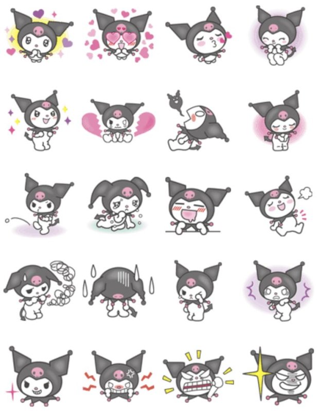 Hello Kitty Kuromi наклейки