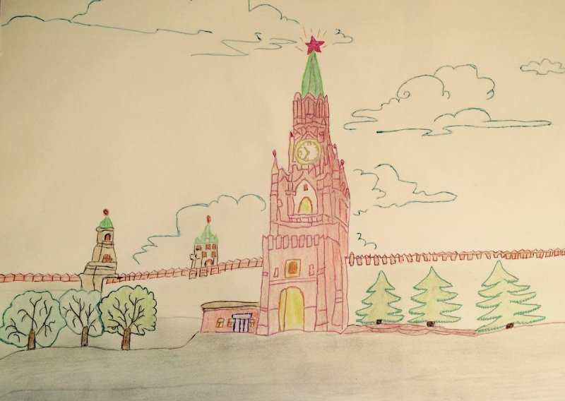 Кремль рисунок