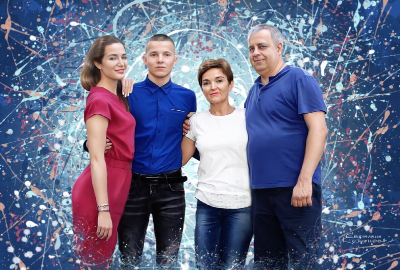 Портрет Дрим арт семья