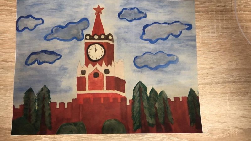 Спасская башня Кремля для детей