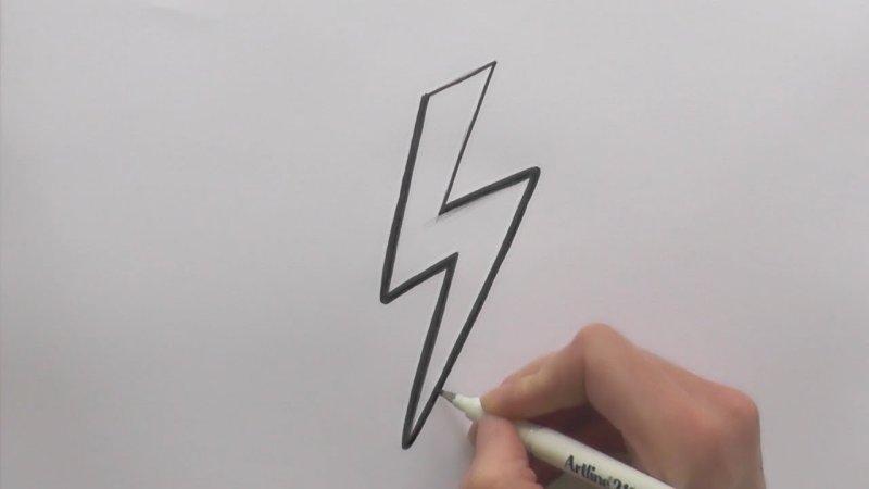 Рисунки для срисовки молния