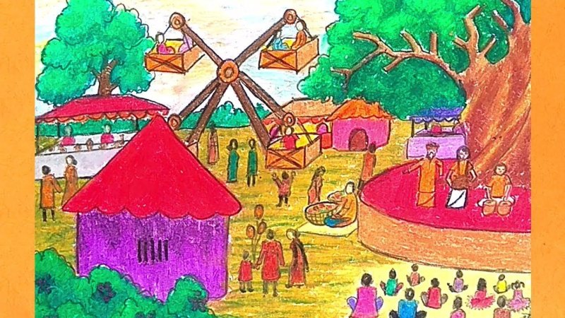 Рисунок на тему ярмарка
