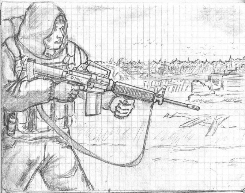Сталкер рисунки карандашом
