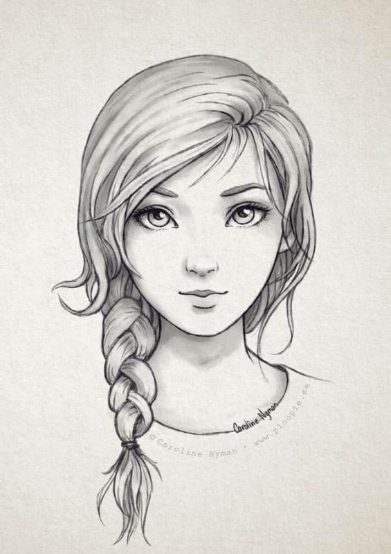 Девушка рисунок