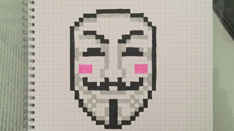 маска анонимуса пиксель майн