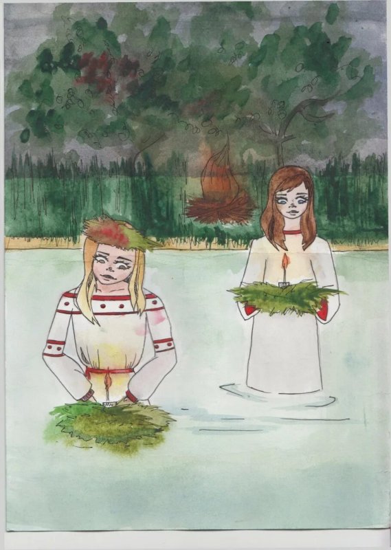 Иван Купала детские рисунки