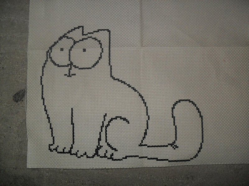 Кот Саймон вышивка