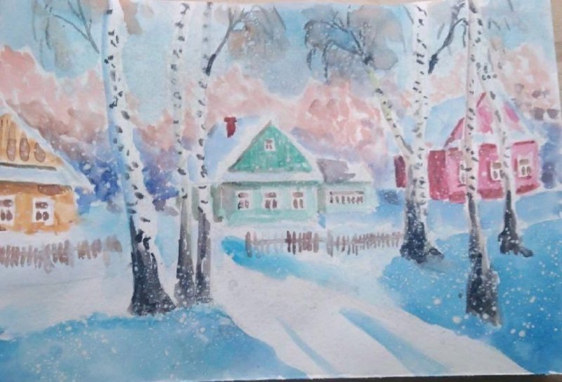 Рисунок на тему зима