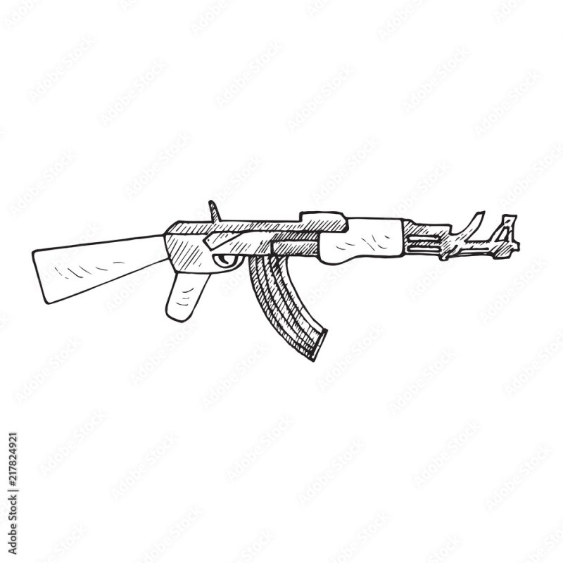 Ак74 автомат чертеж а4