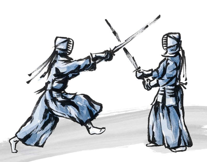 Кендо нарисованное