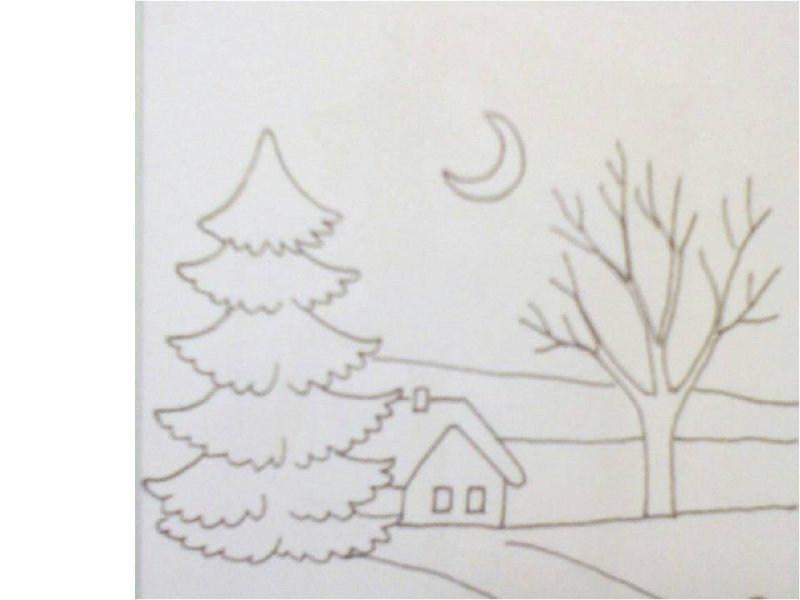 зимний пейзаж легкий