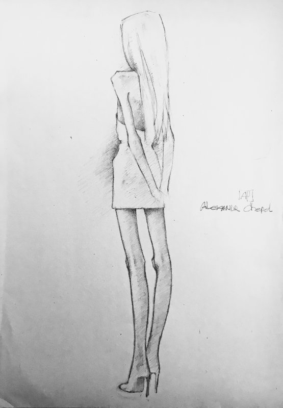 Рисунки карандашом худых девушек
