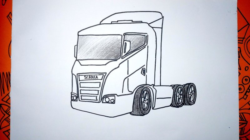 КАМАЗ 5490 раскраска