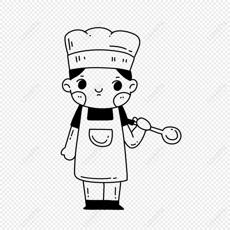 Рисунки повара для срисовки