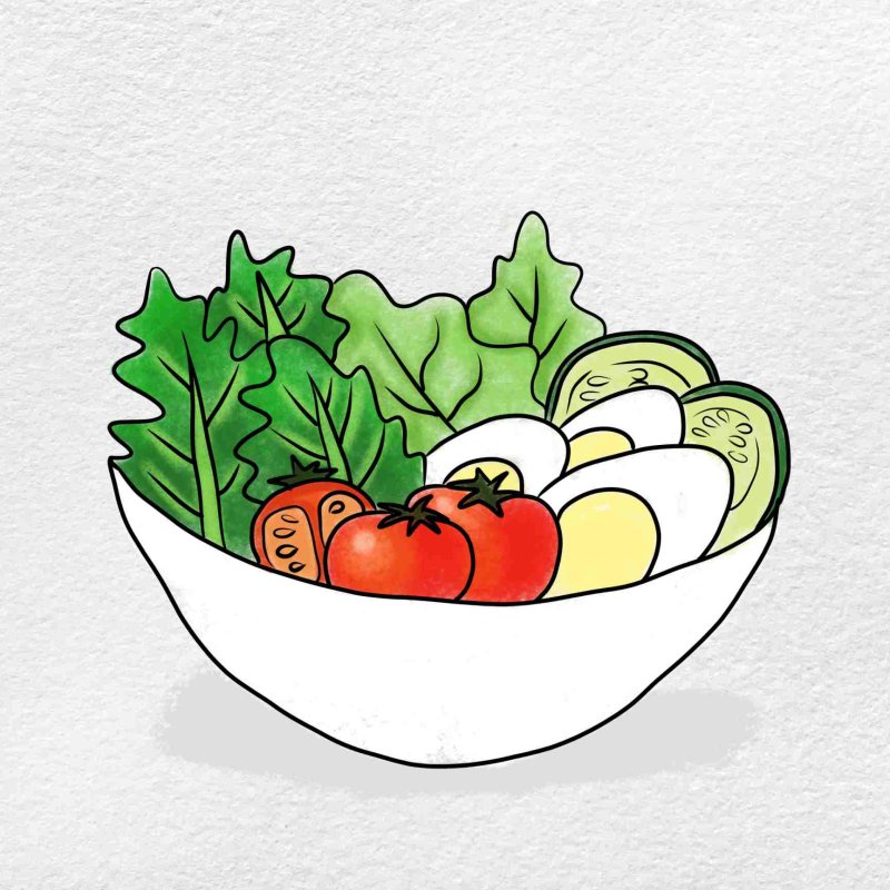 Салат рисунок для детей