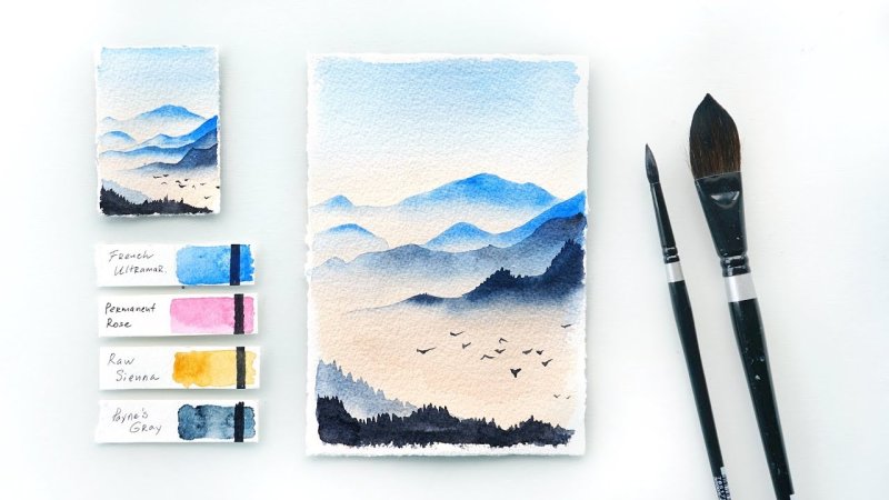 Рисунки акварелью для начинающих