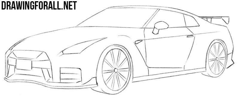 Nissan GTR r35 раскраска