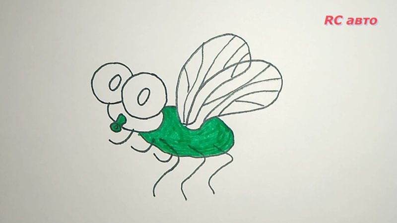 Муха рисунок для детей