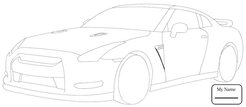 Nissan GTR r35 чертеж