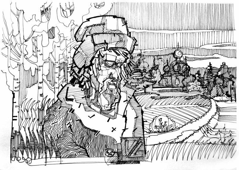 Рисунок к опере Иван Сусанин