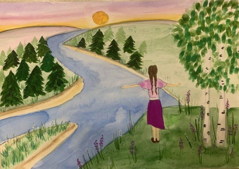 Рисунок на тему мой родной край