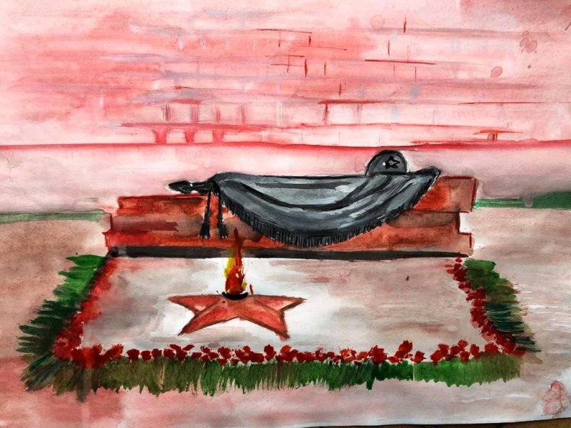 Могила неизвестного солдата Москва рисунок