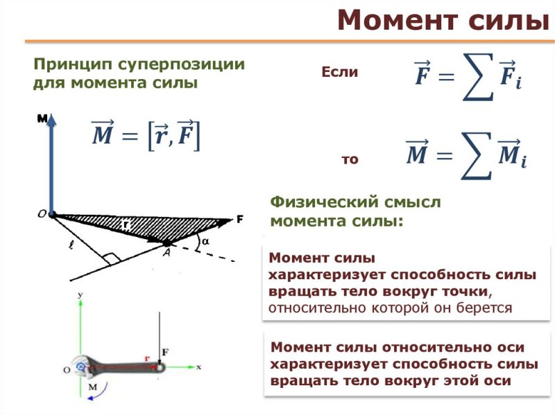 Момент силы техническая механика формула