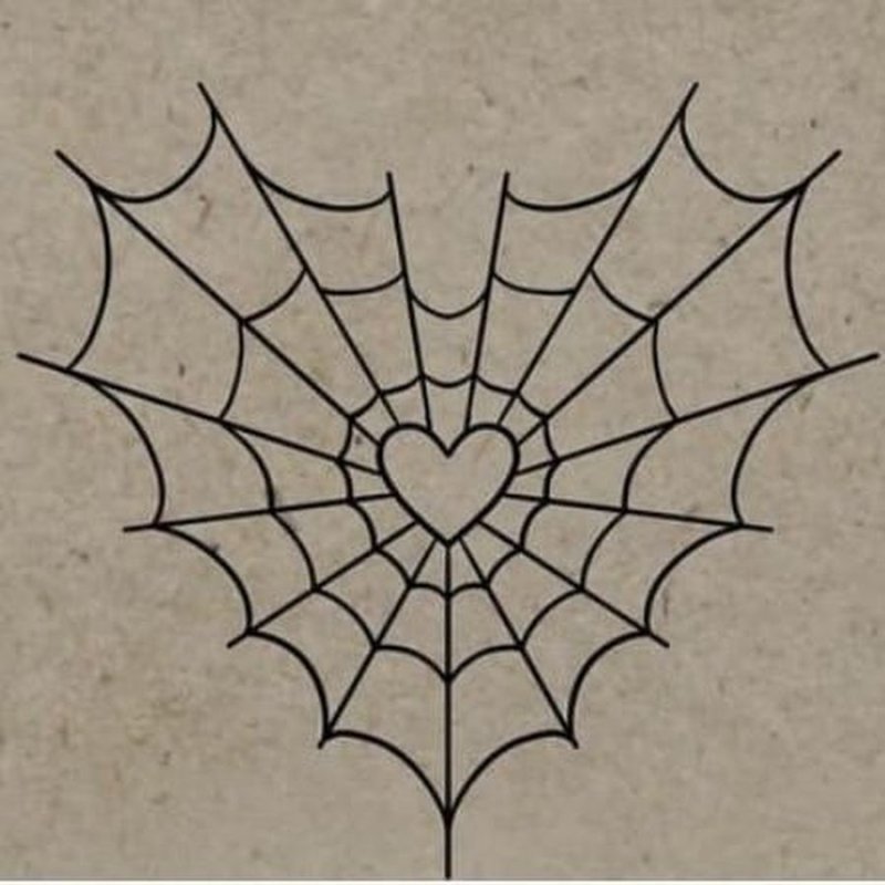 Паутина в виде сердца