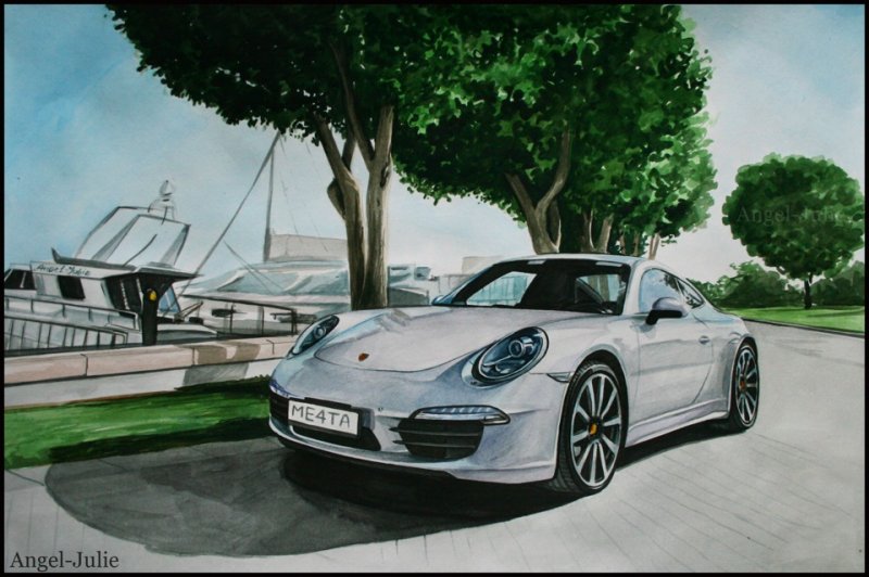 Porsche 911 нарисовать