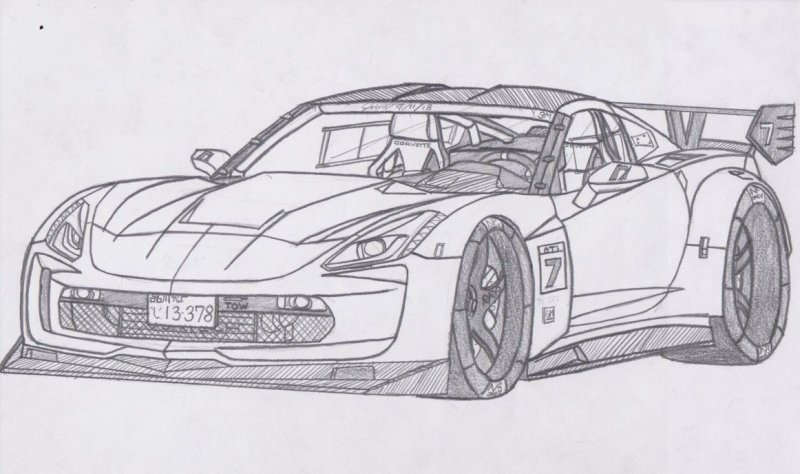 Chevrolet Corvette c7 Blueprint