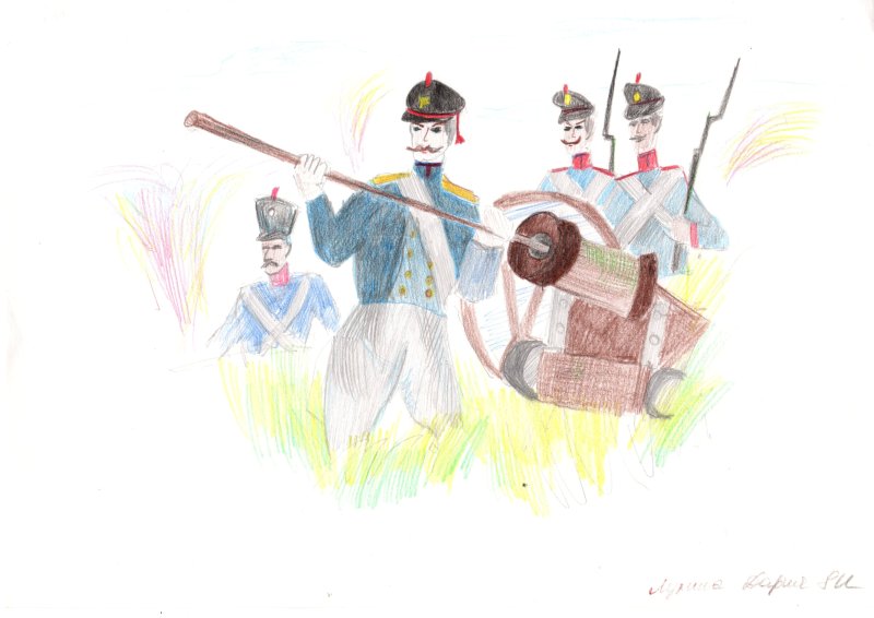 Бородинское сражение 1812 рисунок для детей