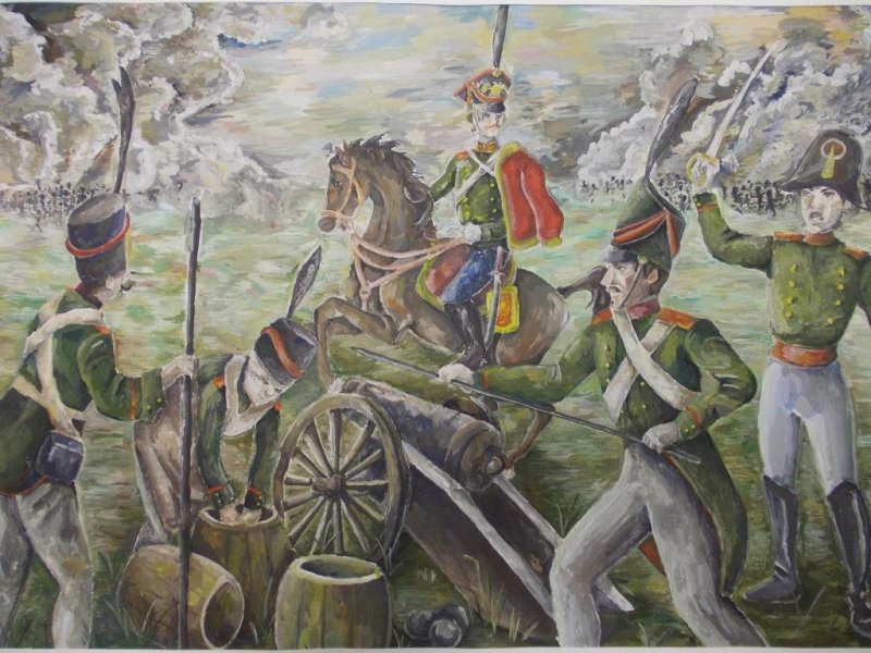 Бородинское сражение 1812 рисунок для детей