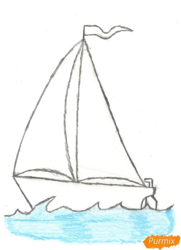 Кораблик рисунок