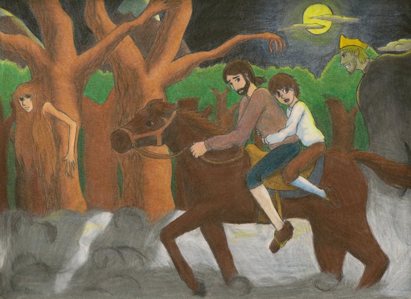 Рисунок к балладе Лесной царь