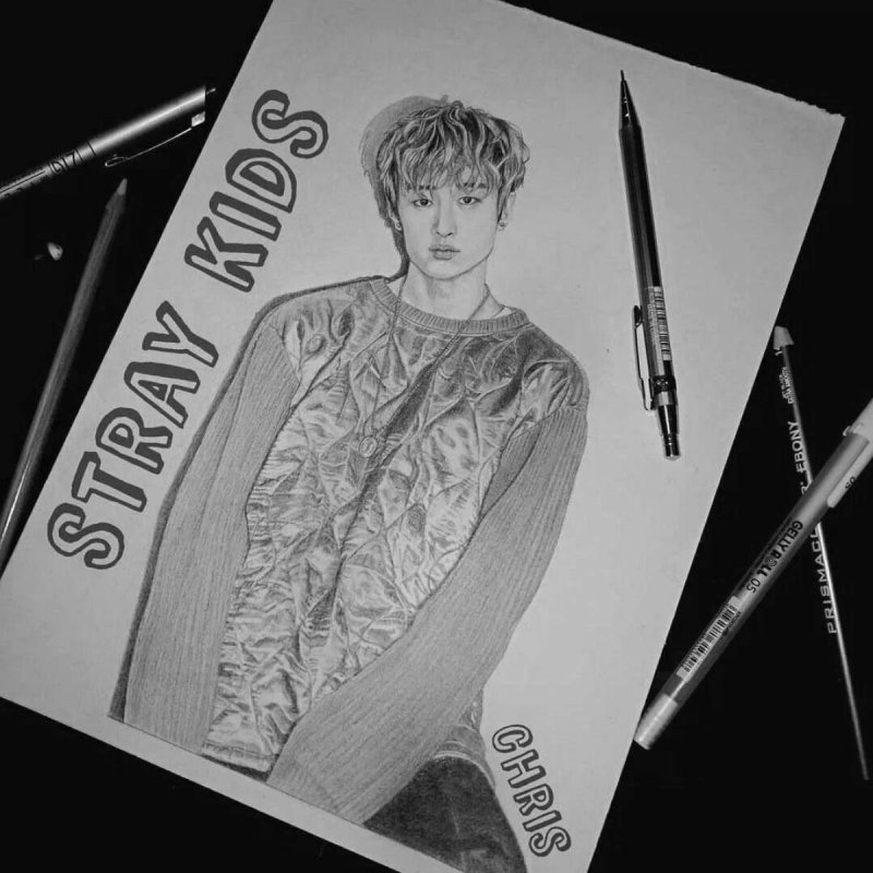 Рисунок бан Чана Stray Kids