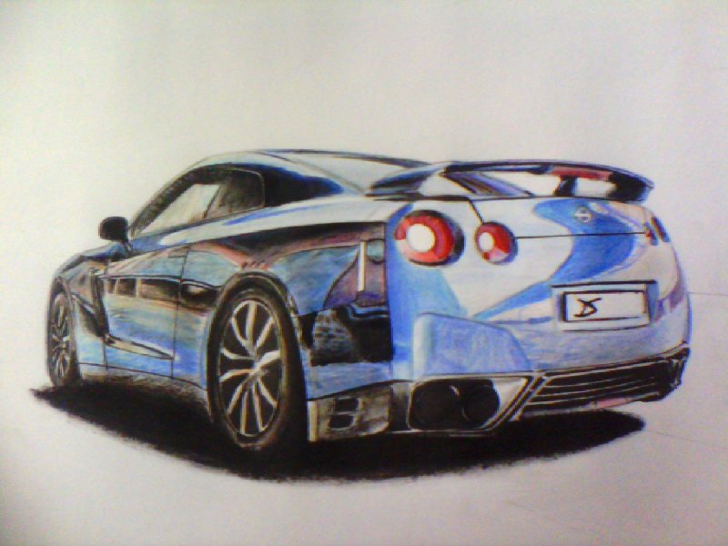 Nissan GTR drawing