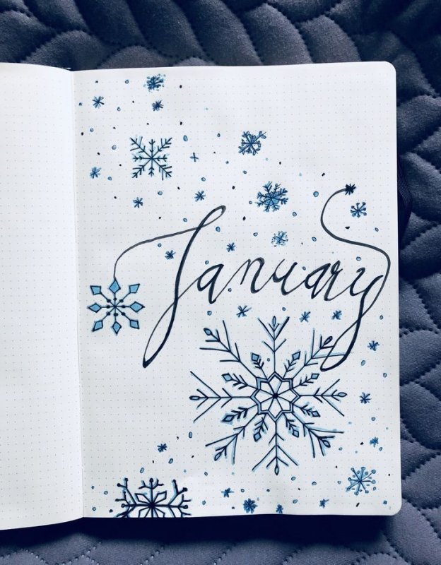 bullet journal январь