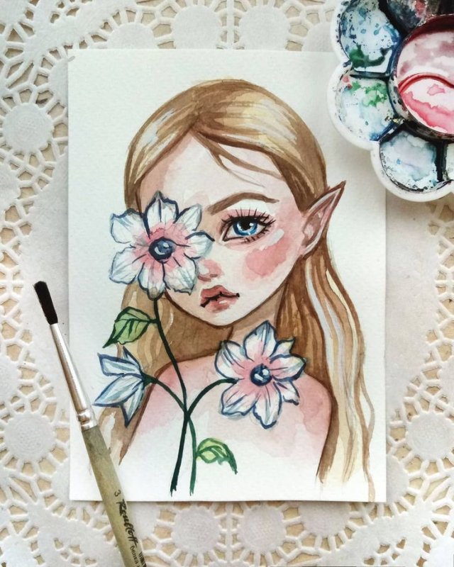 Красивые рисунки для скетчбука акварелью