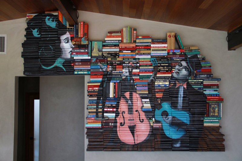 Креативные книжные выкладки