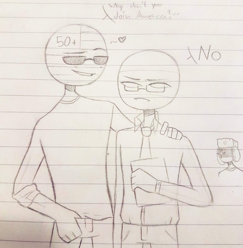 Countryhumans зарисовки карандашом