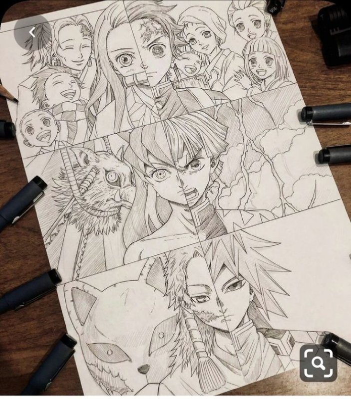 Клинок рассекающий демонов аниме контур